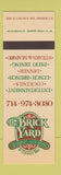 Matchbook Cover - Brick Yard Restaurant  Orange CA