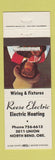 Matchbook Cover - Reese Electric North Bend OR
