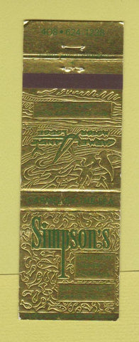 Matchbook Cover - Simpson's Restaurant Carmel by the Sea CA