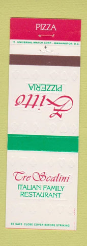 Matchbook Cover - Tre Scalini Italian Restuarnat pizza Silver Spring MD