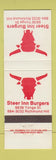 Matchbook Cover - Steer In Burgers Toronto ON