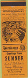 Matchbook Cover - Perkins Americana Civil War Sumner  MS Orange