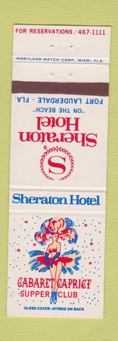 Matchbook Cover - Sheraton Hotel Cabaret girlie Fort Lauderdale FL