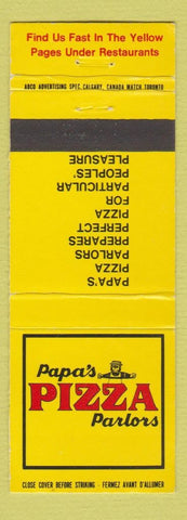 Matchbook Cover - Papa's Pizza