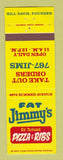 Matchbook Cover - Fat Jimmy's Pizza Ribs
