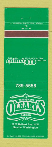 Matchbook Cover - O'Leary's Restaurant Seattle WA
