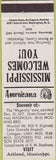 Matchbook Cover - Perkins Americana Ashland  MS White