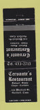Matchbook Cover - Cervante's Restaurant Guilford CT