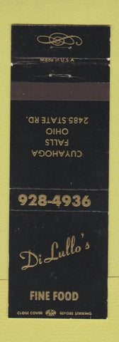 Matchbook Cover - Di Lullo's Restaurant Cuyahoga Falls OH