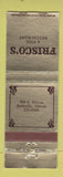 Matchbook Cover - Frisco's Restaurant Belleville IL