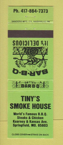 Matchbook Cover - Tiny's Smoke House Springfield MO