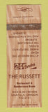 Matchbook Cover - The Russett Restaurant Umatilla OR WEAR