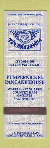 Matchbook Cover - Pumpernickel Restaurant Myrtle Beach SC