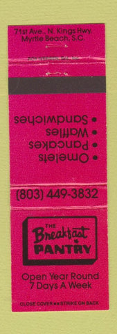 Matchbook Cover - Breakfast Pantry Myrtle Beach SC