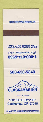 Matchbook Cover - Clackamas Inn OR