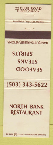 Matchbook Cover - North Bank Restaurant Eugene OR