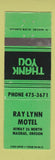 Matchbook Cover - Ray Lynn Motel Madras OR
