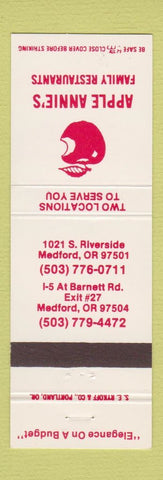 Matchbook Cover - Apple Annie's Restaurant Medford OR