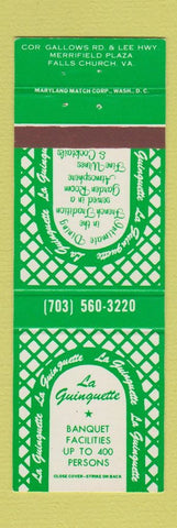 Matchbook Cover - La Guinguette Falls Church VA