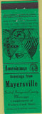 Matchbook Cover - Perkins Americana Civil War Mayersville MS Green