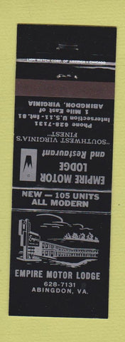 Matchbook Cover - Empire Motor Lodge Abingdon VA