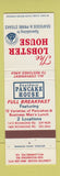 Matchbook Cover - The Lobster House Pancakes Williamsburg VA