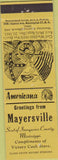 Matchbook Cover - Perkins Americana Civil War Mayersville MS Yellow
