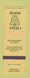 Matchbook Cover - Dixie House Arlington? TX WEAR