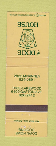 Matchbook Cover - Dixie House Arlington? TX WEAR