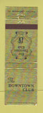 Matchbook Cover - The Downtown Club Richmond VA WEAR