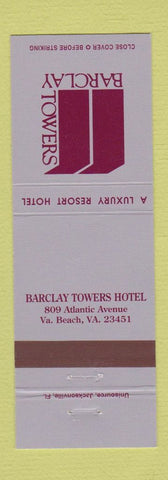 Matchbook Cover - Barclay Towers Virginia Beach VA