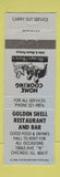Matchbook Cover - Golden Shell Restaurant Chicago IL