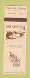 Matchbook Cover - Pine Barn Inn Danville PA