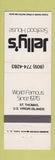 Matchbook Cover - Jelly's Seafood House St Thomas US Virgin Islands