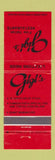 Matchbook Cover - Gigi's Italian Restaurant Pasadena Treasure Island FL