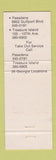 Matchbook Cover - Gigi's Italian Restaurant Pasadena Treasure Island FL
