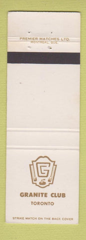Matchbook Cover - Granite Club Toronto ON