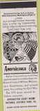 Matchbook Cover - Perkins Americana Civil War Appomattox Court House VA White