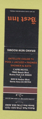 Matchbook Cover - Best Inn Buena Park Santa Ana CA