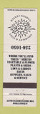 Matchbook Cover - Shumway & Sons Garden Center