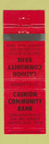 Matchbook Cover - Cashion Community Bank OK WEAR RED