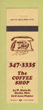 Matchbook Cover - The Coffee Shop Shelby OH