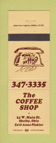 Matchbook Cover - The Coffee Shop Shelby OH