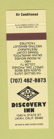 Matchbook Cover - Discovery Inn Ukiah CA
