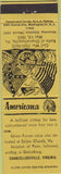 Matchbook Cover - Perkins Americana Civil War Chancellorsville VA Yellow