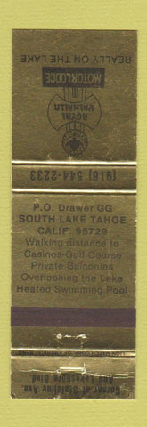 Matchbook Cover - Royal Vallhalla Motor Lodge South Lake Tahoe CA