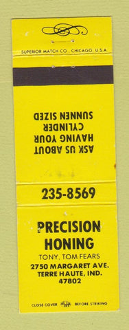 Matchbook Cover - Precision Honing Terre Haute IN WEAR