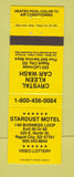 Matchbook Cover - Stardust Motel Crystal Kleen Car Wash Rapid City SD