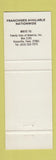 Matchbook Cover - Family Inns of America Alcoa TN WEAR