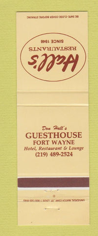 Matchbook Cover - Hall's Restaurants Fort Wayne IN